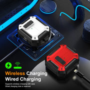 For Samsung Galaxy Buds 3 / 3 Pro Dual-color Earphone Protective Case with Switch & Hook(Black White)