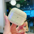 For AirPods 3 Colorful Weaving Texture Earbuds Box PC Case with Hook(White) - For AirPods 3 by PMC Jewellery | Online Shopping South Africa | PMC Jewellery | Buy Now Pay Later Mobicred