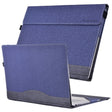 For MicroSoft Surface Laptop 7 13.8 inch Cloth Texture Laptop Leather Protective Case(Deep Blue) - Screen & Keyboard Cover by PMC TechLife | Online Shopping South Africa | PMC TechLife | Buy Now Pay Later Mobicred