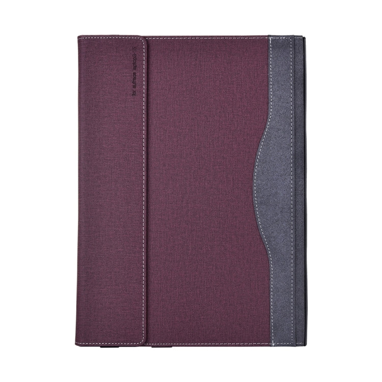 For MicroSoft Surface Laptop 7 13.8 inch Cloth Texture Laptop Leather Protective Case(Wine Red)