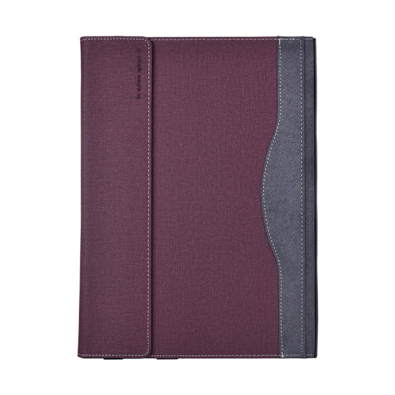 For MicroSoft Surface Laptop 7 13.8 inch Cloth Texture Laptop Leather Protective Case(Wine Red)