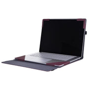 For MicroSoft Surface Laptop 7 13.8 inch Cloth Texture Laptop Leather Protective Case(Wine Red)