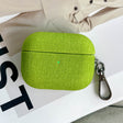 For AirPods Pro Fine Cloth Texture Earbuds Box PC Case with Hook(Green) - For AirPods Pro by PMC Jewellery | Online Shopping South Africa | PMC Jewellery | Buy Now Pay Later Mobicred