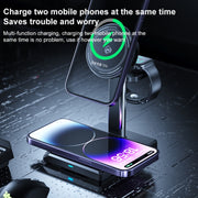WK WP-U176 15W 4 in 1 Magnetic Cooling Wireless Charging Holder(White)
