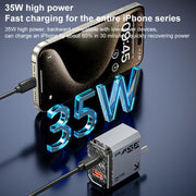 WK WP-U23 Pioneer Series 35W USB-C / Type-C, USB GaN Fast Charger, Plug Type:EU Plug(Tarnish)