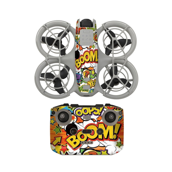 For DJI Neo Drone Body Remote Control Protective Sticker(Graffiti Boom)