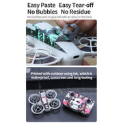 For DJI Neo Drone Body Remote Control Protective Sticker(Grunge Eyes)