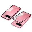 For Google Pixel 9 / 9 Pro Snap Buckle Metal Frame Frosted Phone Case(Pink) - Google Cases by PMC TechLife | Online Shopping South Africa | PMC TechLife | Buy Now Pay Later Mobicred