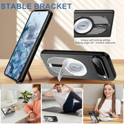 For Google Pixel 9 Pro XL Heat Dissipation Aromatherapy MagSafe Holder Phone Case(Silver)