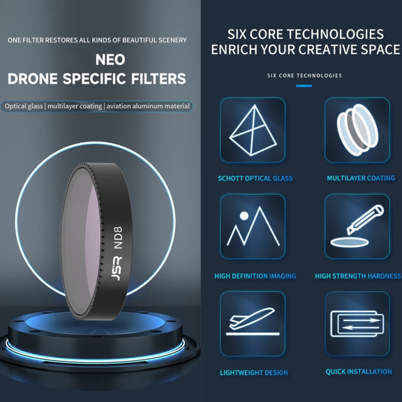 For DJI Neo JSR KB Series Drone Lens Filter, Filter:CPL