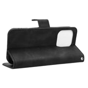 For iPhone 16 Pro Max Skin Feel Magnetic Flip Leather Phone Case(Black)