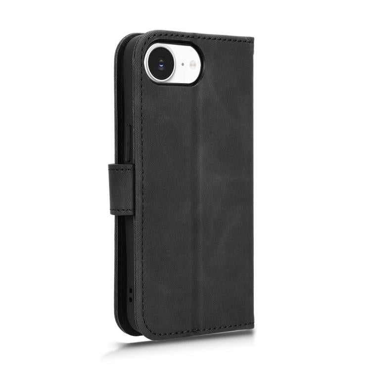 For iPhone 16e Skin Feel Magnetic Flip Leather Phone Case(Black)