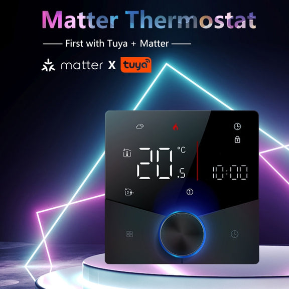 BHT-009GBLW-MT Electric Heating WiFi Smart Home LED Thermostat with Matter(White)