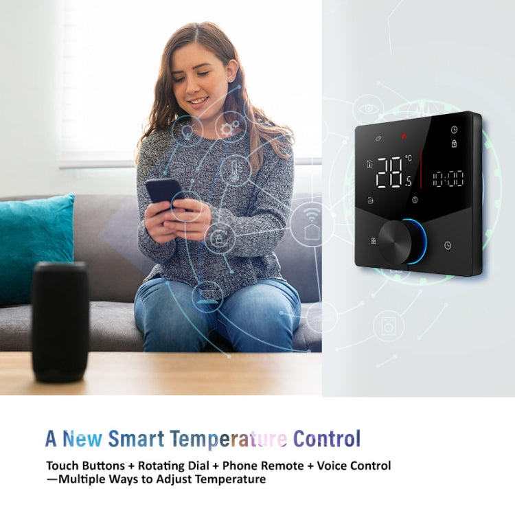 BHT-009GBLW-MT Electric Heating WiFi Smart Home LED Thermostat with Matter(White)
