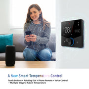 BHT-009GBLW-MT Electric Heating WiFi Smart Home LED Thermostat with Matter(White)