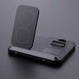 DW08 15W 3 in 1 Folding Wireless Charger(Black) - Wireless Charger by PMC TechLife | Online Shopping South Africa | PMC TechLife | Buy Now Pay Later Mobicred