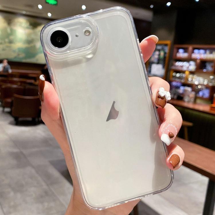 For iPhone 16e Angel Eye Straight Edge Full Cover TPU Phone Case(Transparent)