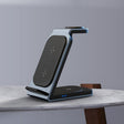 SW17 3 in 1 Metal Vertical Wireless Charger(Tarnish) - Wireless Charger by PMC TechLife | Online Shopping South Africa | PMC TechLife | Buy Now Pay Later Mobicred