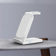 SW17 3 in 1 Metal Vertical Wireless Charger(Silver) - Wireless Charger by PMC TechLife | Online Shopping South Africa | PMC TechLife | Buy Now Pay Later Mobicred