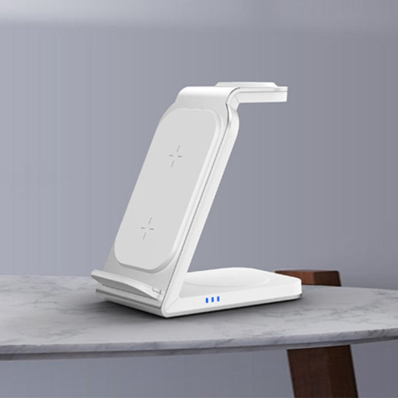 SW17 3 in 1 Metal Vertical Wireless Charger(Silver)