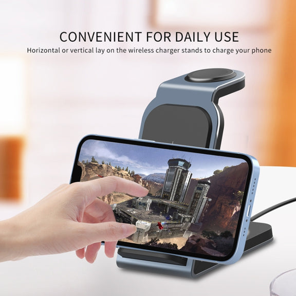 SW17 3 in 1 Metal Vertical Wireless Charger(Tarnish)
