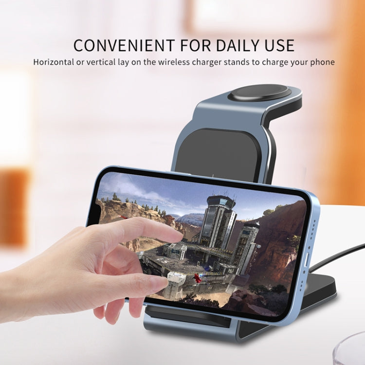 SW17 3 in 1 Metal Vertical Wireless Charger(Tarnish)
