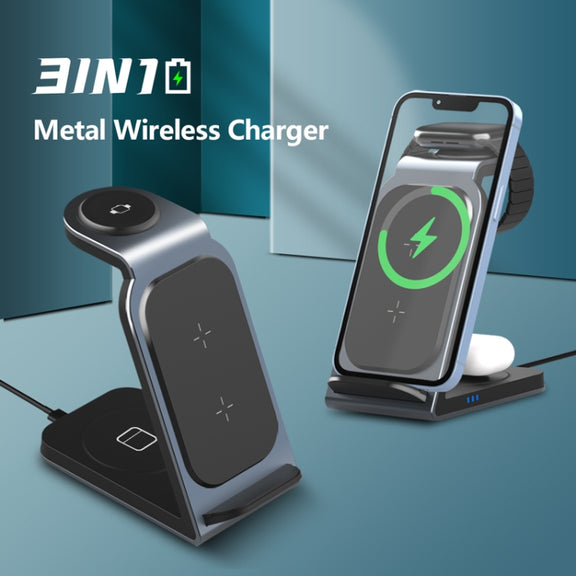 SW17 3 in 1 Metal Vertical Wireless Charger(Tarnish)