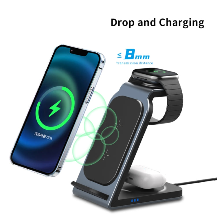SW17 3 in 1 Metal Vertical Wireless Charger(Tarnish)