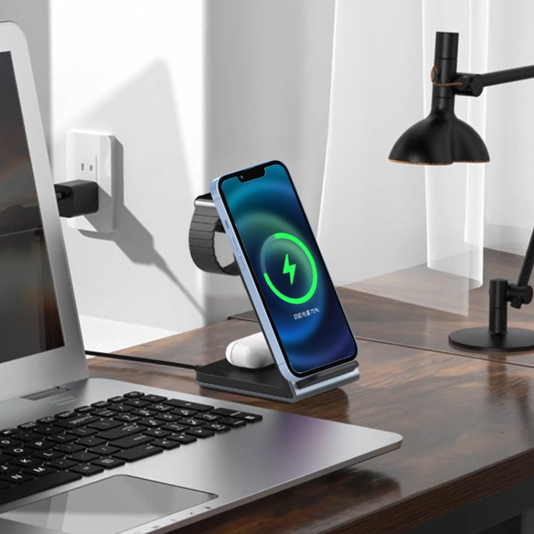 SW17 3 in 1 Metal Vertical Wireless Charger(Tarnish)
