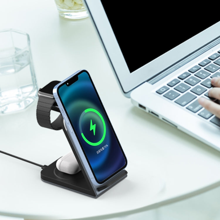 SW17 3 in 1 Metal Vertical Wireless Charger(Tarnish)