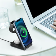 SW17 3 in 1 Metal Vertical Wireless Charger(Tarnish)
