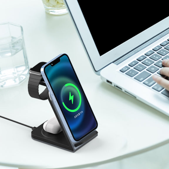SW17 3 in 1 Metal Vertical Wireless Charger(Tarnish)