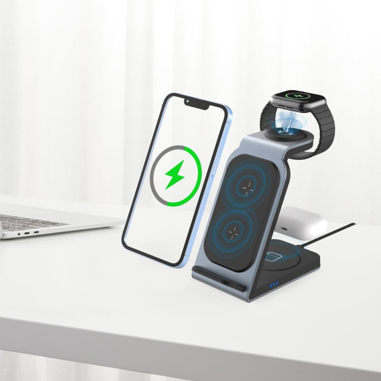 SW17 3 in 1 Metal Vertical Wireless Charger(Tarnish)
