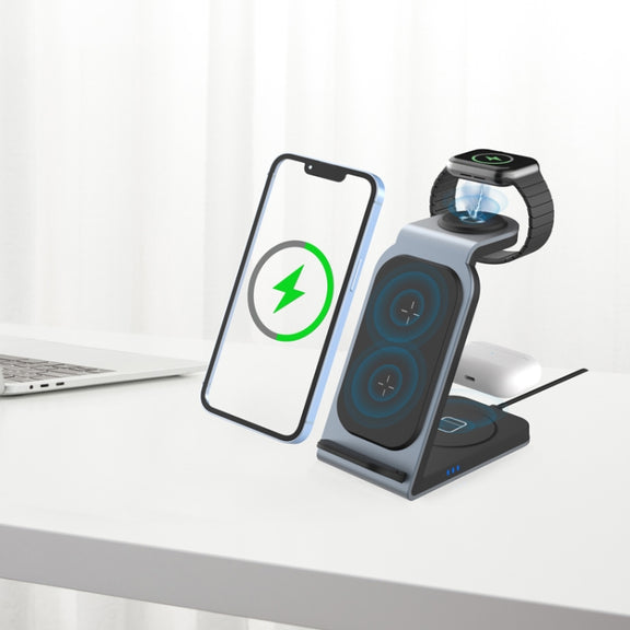 SW17 3 in 1 Metal Vertical Wireless Charger(Tarnish)