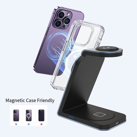 SW18 3 in 1 Metal Magnetic Wireless Charger(Tarnish)