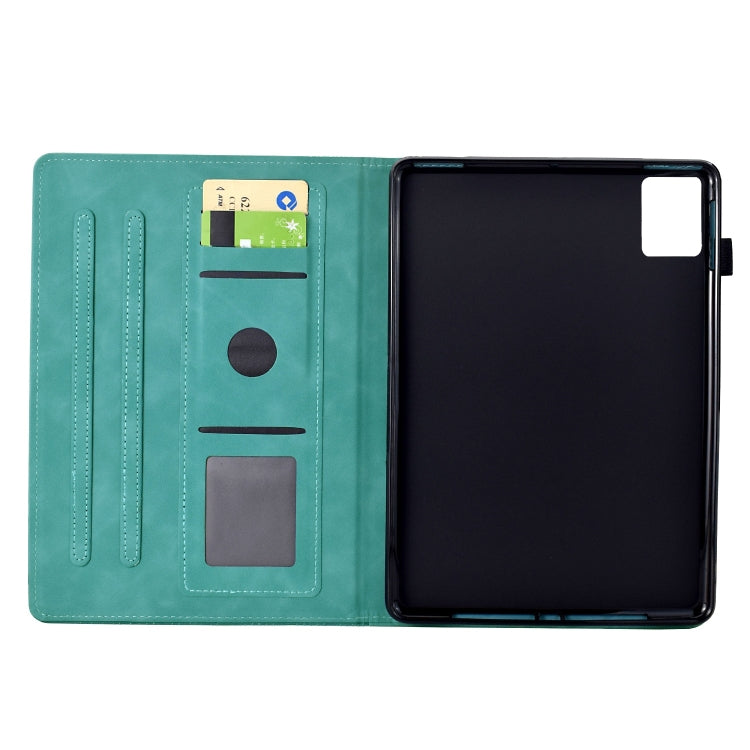 For Lenovo Tab M11 / Xiaoxin Pad 2024 Cats Embossed Leather Smart Tablet Case(Light Blue)