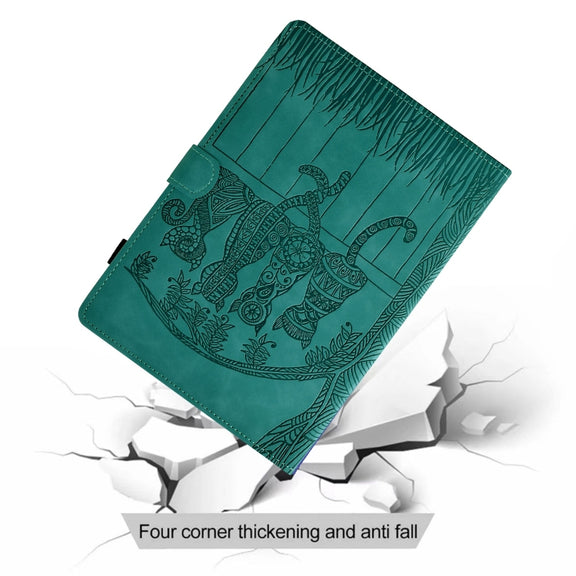 For Lenovo Tab M11 / Xiaoxin Pad 2024 Cats Embossed Leather Smart Tablet Case(Light Blue)