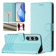 For Sony Xperia 1 VI 2024 Honeycomb Embossing RFID Leather Phone Case(Mint Green) - free shipping - PMC Jewellery - Order now!