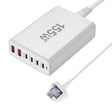 155W 4Type-C, 2USB 6-Ports Desktop Fast Charger, Plug Type:UK Plug(White) - Multifunction Charger by PMC TechLife | Online Shopping South Africa | PMC TechLife | Buy Now Pay Later Mobicred