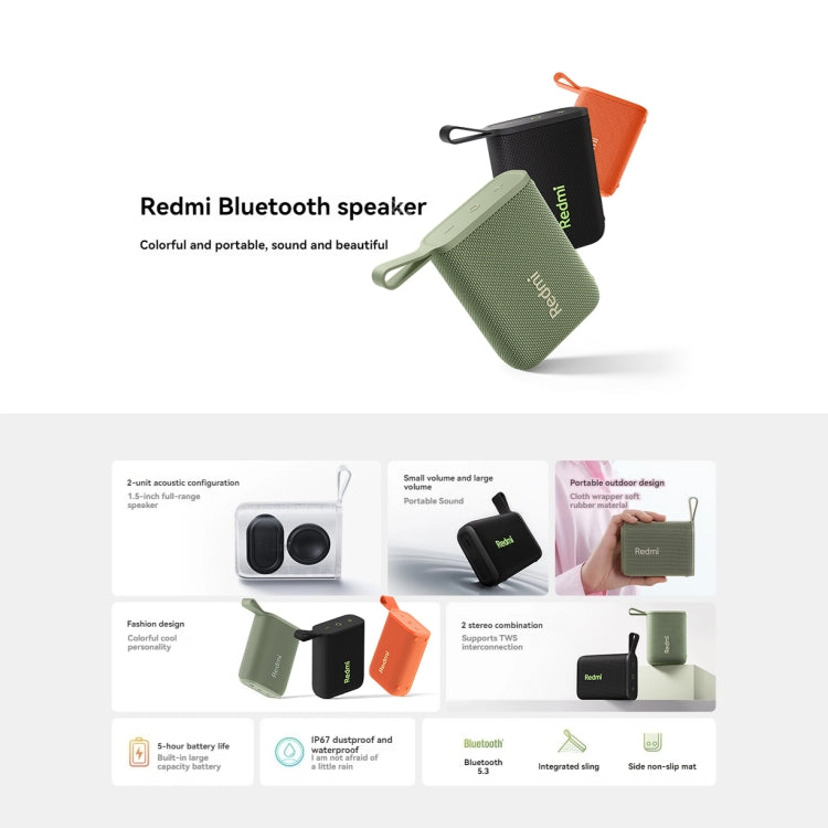 Xiaomi Redmi IP67 Water-resistant Portable Bluetooth Speaker(Green)