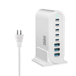 YMX-968 268W 5Type-C, 3USB 8-Ports Desktop Fast Charger, Plug Type:US Plug(White) - free shipping - PMC TechLife - Order now!