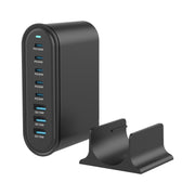 YMX-968 268W 5Type-C, 3USB 8-Ports Desktop Fast Charger, Plug Type:AU Plug(Black)