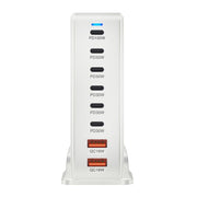 YMX-986 286W 6 Type-C, 2 USB 8-Ports Desktop Fast Charger, Plug Type:US Plug(White)
