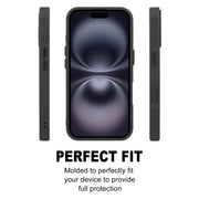 For iPhone 16 GEBEI Skin Feel MagSafe Magnetic Phone Case(Black)