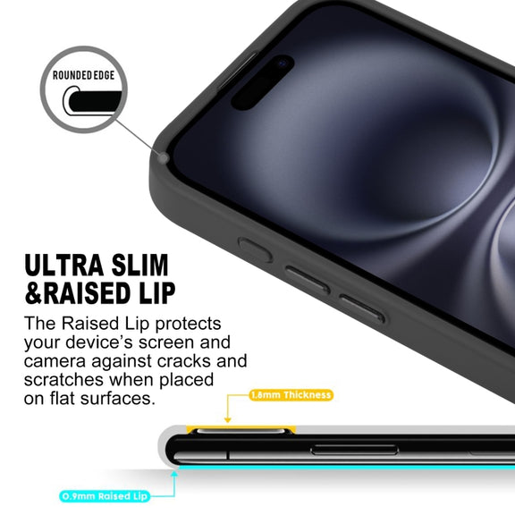 For iPhone 16 GEBEI Skin Feel MagSafe Magnetic Phone Case(Black)