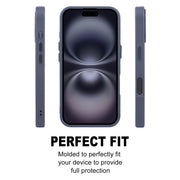 For iPhone 16 GEBEI Skin Feel MagSafe Magnetic Phone Case(Blue)