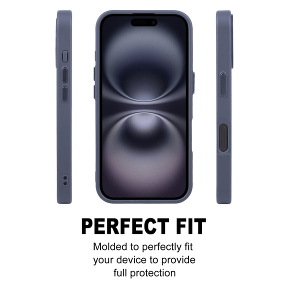 For iPhone 16 GEBEI Skin Feel MagSafe Magnetic Phone Case(Blue)