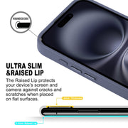 For iPhone 16 GEBEI Skin Feel MagSafe Magnetic Phone Case(Blue)