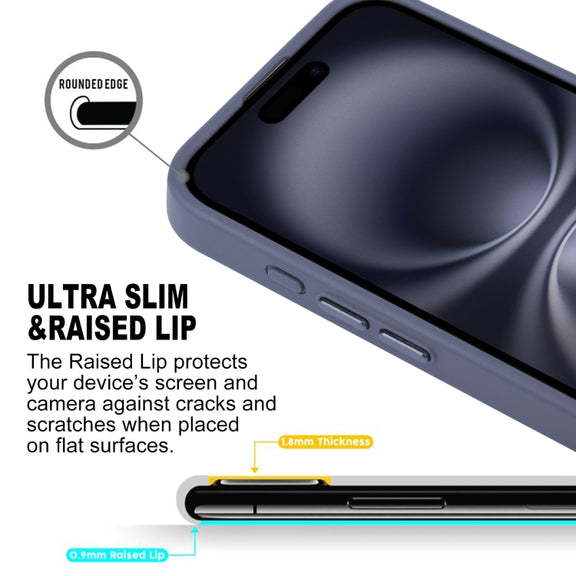For iPhone 16 GEBEI Skin Feel MagSafe Magnetic Phone Case(Blue)