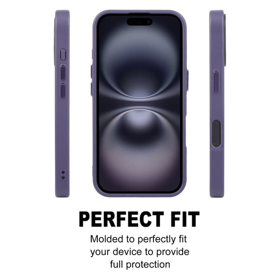 For iPhone 16 GEBEI Skin Feel MagSafe Magnetic Phone Case(Purple)